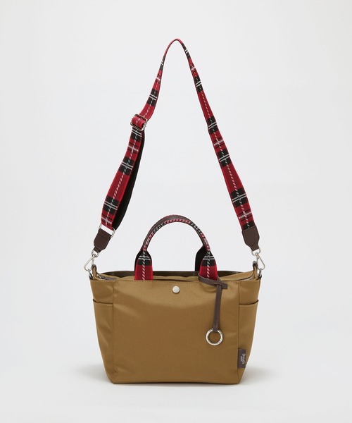 Breath TOPKAPI(ブレストプカピ)の「【Breath TOPKAPI】チェックハンドル 2way トートバッグ M / 撥水(トートバッグ・レディース・ブラウン/ブラック・FREE)」の4枚目の写真