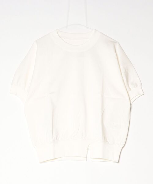 ROBES&CONFECTIONS(ローブスコンフェクションズ)の「Robes&Confections/ローブス&コンフェクションズ/サンホアキンコットンダブルヤーン天竺SSカットソーF(Tシャツ/カットソー・レディース・ホワイト系2/ブラック・1)」の1枚目の写真