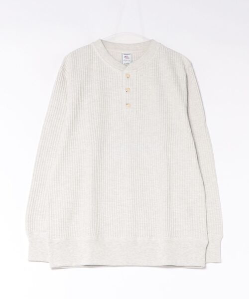 JEMORGAN(ジェーイーモーガン)の「【JEMORGAN / ジェイモーガン】ビッグワッフル ヘンリーネック カットソー(Tシャツ/カットソー・メンズ・オートミール/バーガンディー/ブラック/オフホワイト/ダークオリーブ・SMALL/MEDIUM/LARGE/X-LARGE)」の3枚目の写真
