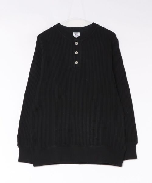 JEMORGAN(ジェーイーモーガン)の「【JEMORGAN / ジェイモーガン】ビッグワッフル ヘンリーネック カットソー(Tシャツ/カットソー・メンズ・オートミール/バーガンディー/ブラック/オフホワイト/ダークオリーブ・SMALL/MEDIUM/LARGE/X-LARGE)」の2枚目の写真