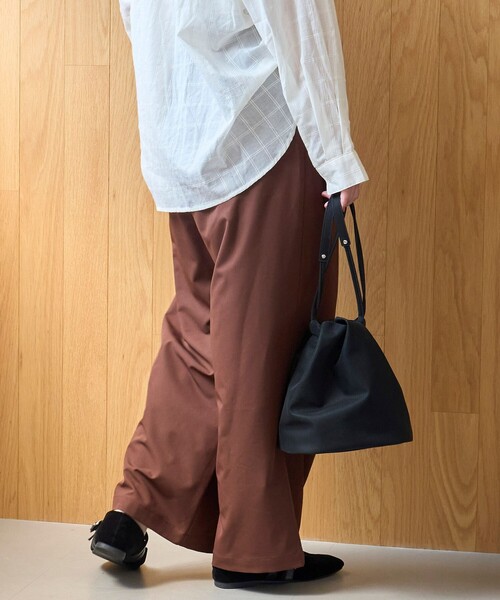 coen(コーエン)の「【撥水/ストレッチ/接触冷感】C.mt リラックス タックワイドイージーパンツ(その他パンツ・レディース・ベージュ/ブラック/ブラウン・M/L)」の20枚目の写真