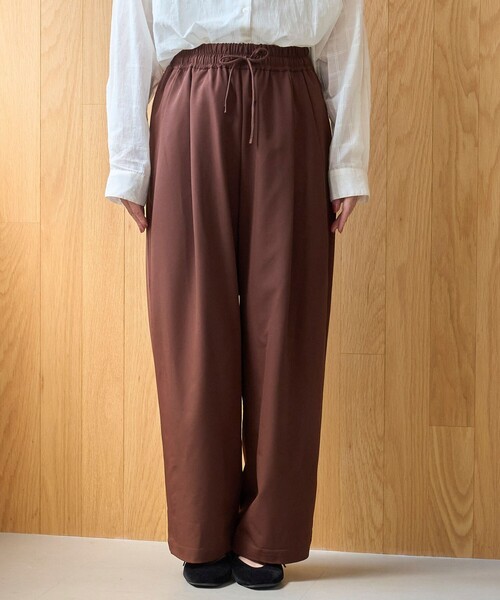 coen(コーエン)の「【撥水/ストレッチ/接触冷感】C.mt リラックス タックワイドイージーパンツ(その他パンツ・レディース・ベージュ/ブラック/ブラウン・M/L)」の21枚目の写真