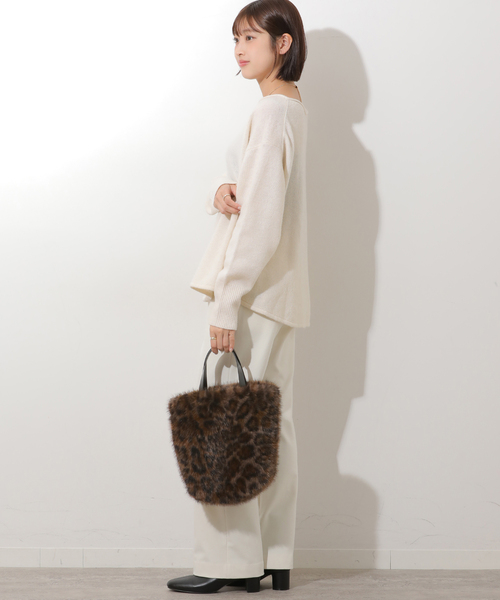 JOURNAL STANDARD relume(ジャーナルスタンダード レリューム)の「《WEB・一部店舗限定》relumeレオパードファーバッグ(ハンドバッグ・レディース・ブラウン・FREE)」の3枚目の写真