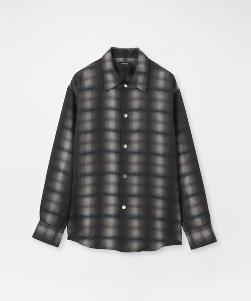 LOVELESS(ラブレス)の「シャイニーオンブレーチェックシャツ(シャツ/ブラウス・メンズ・ブラウン系その他3/ブラック・L/M)」の1枚目の写真
