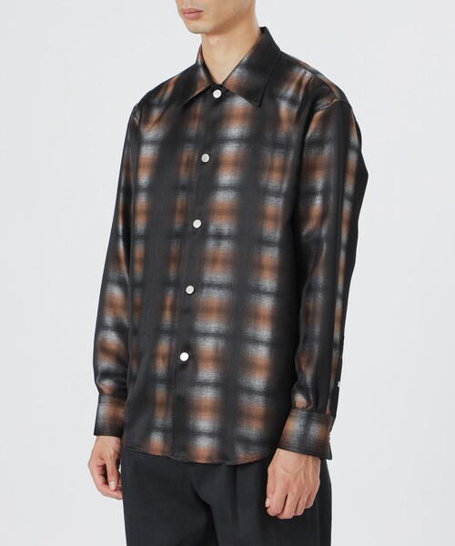 LOVELESS(ラブレス)の「シャイニーオンブレーチェックシャツ(シャツ/ブラウス・メンズ・ブラウン系その他3/ブラック・L/M)」の10枚目の写真