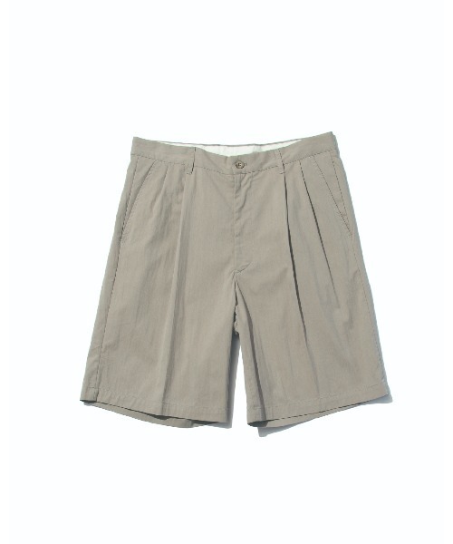 MOMENTUM(モメンタム)の「【L'eau bleue】C/N LIGHT TWILL WIDE SHORTS(その他パンツ・メンズ・ベージュ/ブルーグレー・LARGE/MEDIUM)」の2枚目の写真