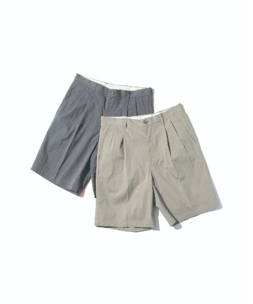 MOMENTUM(モメンタム)の「【L'eau bleue】C/N LIGHT TWILL WIDE SHORTS(その他パンツ・メンズ・ベージュ/ブルーグレー・LARGE/MEDIUM)」の7枚目の写真