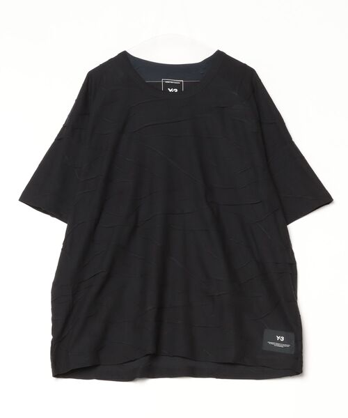 Y-3(ワイスリー)の「Y-3 PLEATED SHORT SLEEVE TEE(Tシャツ/カットソー・メンズ・ブラック・LARGE/X-LARGE/XX-LARGE/X-SMALL/SMALL/MEDIUM)」の4枚目の写真