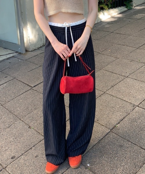 FLINEA(フリネア)の「配色リボンストライプ柄パンツ(その他パンツ・レディース・グレー/ネイビー・FREE)」の18枚目の写真