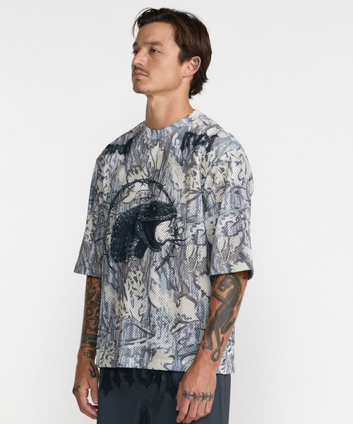 RVCA(ルーカ)の「RVCA メンズ TAPOUT MESH JERSEY TEE Tシャツ 【2026年秋冬モデル】/ルーカメッシュジャージ半袖Tシャツ(Tシャツ/カットソー・メンズ・キャメル・X-LARGE/LARGE/MEDIUM/SMALL)」の4枚目の写真