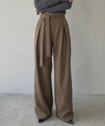 aimoha/ウエストサイドリボンタックワイドパンツ
