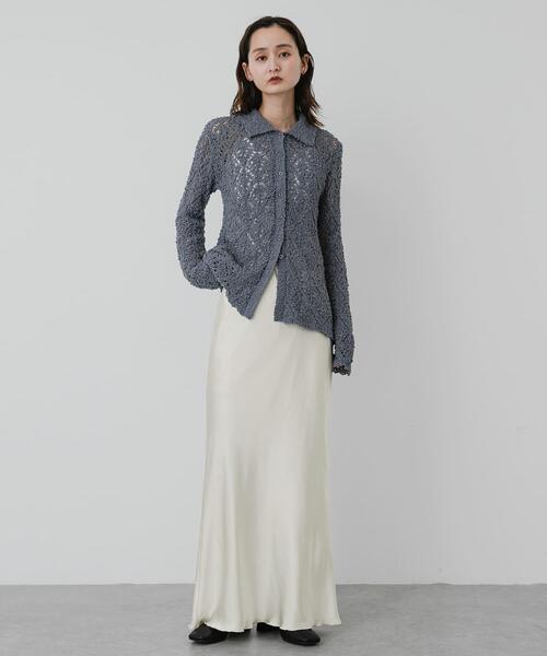 SENSE OF PLACE by URBAN RESEARCH（センスオブプレイスバイアーバンリサーチ）の「『一部WEB限定カラー』『静電気防止』サテンアイラインスカート（スカート・レディース・ダークブラウン/ブラック/アイボリー/ブラック系その他/ブラウン系その他/ベージュ系その他/ホワイト系その他/ピンク・SMALL/TALL/MEDIUM）」の11枚目の写真