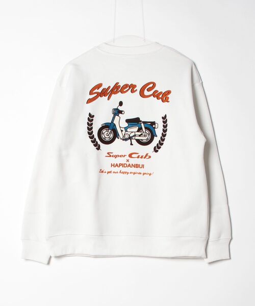 ALWAYS GOOD TIME(オルウェイズグッドタイム)の「【HONDA/ホンダ×Sanrio/サンリオ】HONDA×はぴだんぶい フロッキー・ワッペン クルーネックスウェット(裏起毛) ユニセックス(スウェット・レディース・スミクロ/ブラック/ブラウン/オフホワイト・MEDIUM/LARGE)」の6枚目の写真