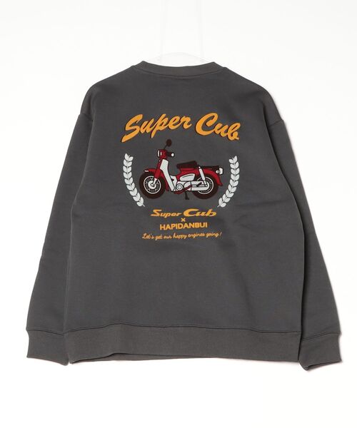 ALWAYS GOOD TIME(オルウェイズグッドタイム)の「【HONDA/ホンダ×Sanrio/サンリオ】HONDA×はぴだんぶい フロッキー・ワッペン クルーネックスウェット(裏起毛) ユニセックス(スウェット・レディース・スミクロ/ブラック/ブラウン/オフホワイト・MEDIUM/LARGE)」の7枚目の写真