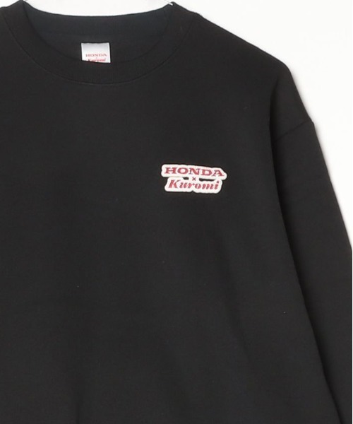 ALWAYS GOOD TIME(オルウェイズグッドタイム)の「【HONDA/ホンダ×Sanrio/サンリオ】HONDA×はぴだんぶい フロッキー・ワッペン クルーネックスウェット(裏起毛) ユニセックス(スウェット・レディース・スミクロ/ブラック/ブラウン/オフホワイト・MEDIUM/LARGE)」の11枚目の写真