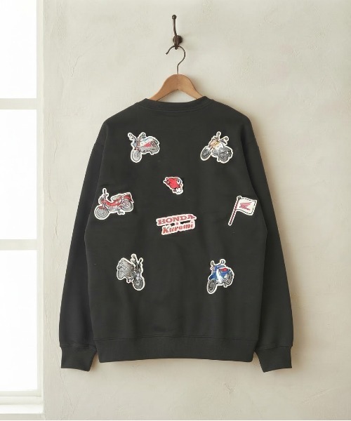 ALWAYS GOOD TIME(オルウェイズグッドタイム)の「【HONDA/ホンダ×Sanrio/サンリオ】HONDA×はぴだんぶい フロッキー・ワッペン クルーネックスウェット(裏起毛) ユニセックス(スウェット・レディース・スミクロ/ブラック/ブラウン/オフホワイト・MEDIUM/LARGE)」の21枚目の写真