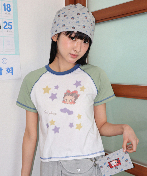 RONRON(ロンロン)の「BETTY BOOP MINI STAR STITCH RAGLAN T SHIRT GREEN(Tシャツ/カットソー・レディース・その他・FREE)」の5枚目の写真