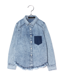 VENCEEXCHANGE | kids フリンジケミカルデニムキッズシャツ          (シャツ/ブラウス)
