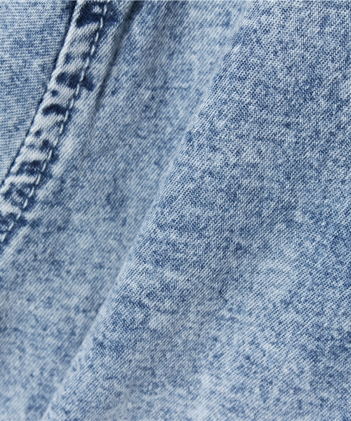 VENCEEXCHANGE（ヴァンスエクスチェンジ）の「kids フリンジケミカルデニムキッズシャツ          （シャツ/ブラウス・キッズ・オフホワイト・130cm/140cm/150cm/120cm）」の6枚目の写真