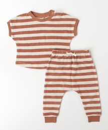 Quincy Mae（クインシーメイ）の「【RE】【Quincy Mae】TERRY TEE + PANT SET | AMBER-STRIPE（その他ベビー用品）」