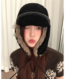 inst.ALL（インストール）の「もこもこファーイヤーフラップパイロットキャップ（ニットキャップ/ビーニー）」