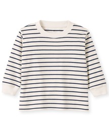 無印良品（ムジルシリョウヒン）の「ベビー　あたまするっと両面起毛クルーネック長袖Ｔシャツ（Tシャツ/カットソー）」