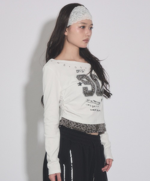 dispark(ディスパーク)の「DISPARK/レオパードデザイントップ(Tシャツ/カットソー・レディース・ホワイト/カーキ・FREE)」の13枚目の写真