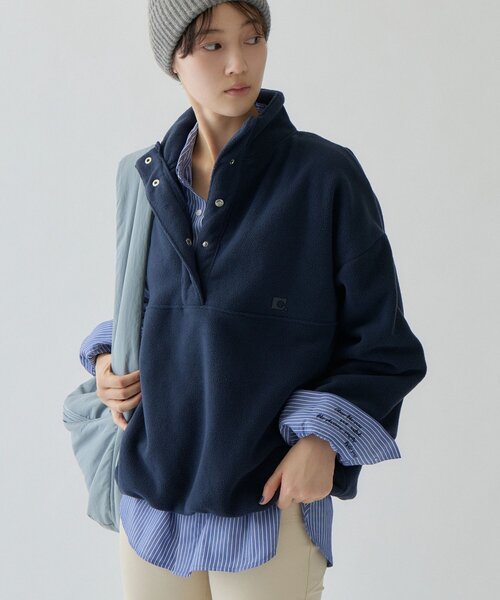 COLONY 2139（コロニートゥーワンスリーナイン）の「MOTION/セットアップ/秋服 フリースハーフボタンプルオーバー（スウェット・レディース・バーガンディー/ベージュ/ネイビー/グレー・FREE）」の19枚目の写真