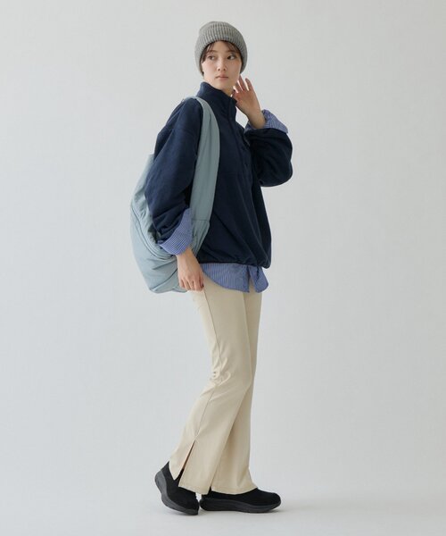 COLONY 2139（コロニートゥーワンスリーナイン）の「MOTION/セットアップ/秋服 フリースハーフボタンプルオーバー（スウェット・レディース・バーガンディー/ベージュ/ネイビー/グレー・FREE）」の11枚目の写真
