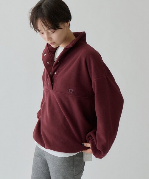 COLONY 2139（コロニートゥーワンスリーナイン）の「MOTION/セットアップ/秋服 フリースハーフボタンプルオーバー（スウェット・レディース・バーガンディー/ベージュ/ネイビー/グレー・FREE）」の13枚目の写真