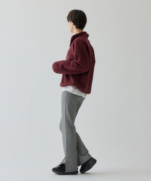 COLONY 2139（コロニートゥーワンスリーナイン）の「MOTION/セットアップ/秋服 フリースハーフボタンプルオーバー（スウェット・レディース・バーガンディー/ベージュ/ネイビー/グレー・FREE）」の5枚目の写真