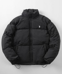 make a ray!（メイク ア レイ！）の「【80】【U.S. POLO ASSN./ユーエスポロアッスン】ファイバーダウン パファージャケット/ピーチ起毛/コーデュロイ/中綿ブルゾン/ビックシルエット/スタンドネック/ピーチ起毛裾ドローコード/ユニセックス/レディース/メンズ（ダウンジャケット/コート）」
