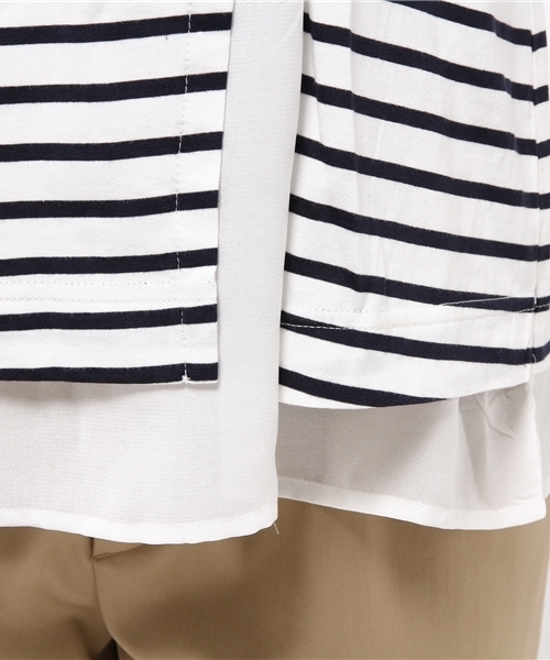 LBC（エルビーシー）の「布帛使いフロントシャンプルオーバー（Tシャツ/カットソー・レディース・アッシュグレー/ダークグレー/スカイブルー・LARGE/MEDIUM）」の9枚目の写真