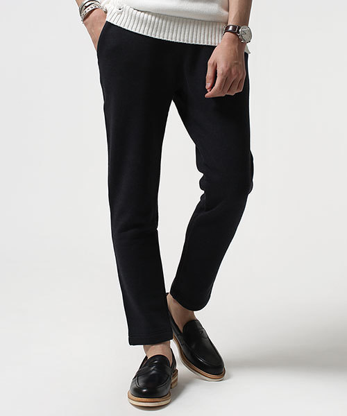 NANO universe（ナノユニバース）の「クラフティ裏毛テーパードPT（その他パンツ・メンズ・グレー/ブラック・MEDIUM/SMALL/LARGE）」の2枚目の写真