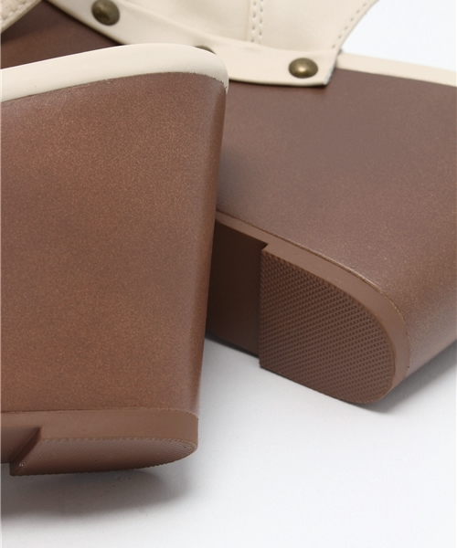 Heather（ヘザー）の「リボンウェッジサンダル　724946（サンダル・レディース・ブラック/ピンク系その他/アイボリー・MEDIUM/LARGE）」の7枚目の写真