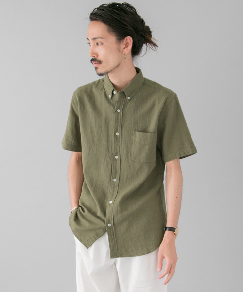 URBAN RESEARCH(アーバンリサーチ)の「URBAN RESEARCH パナマS/Sシャツ(シャツ/ブラウス・メンズ・インディゴブルー/ライトインディゴブルー/ブラック/カーキ/ホワイト・LARGE/MEDIUM)」の3枚目の写真