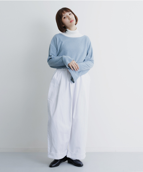 MERLOT（メルロー）の「裾ダブルスーパーワイドパンツ2135（その他パンツ・レディース・ベージュ/ネイビー/オレンジ/オフホワイト/ブルー/ブラウン/ホワイト系その他/ライトブルー/ブラック・FREE）」の15枚目の写真