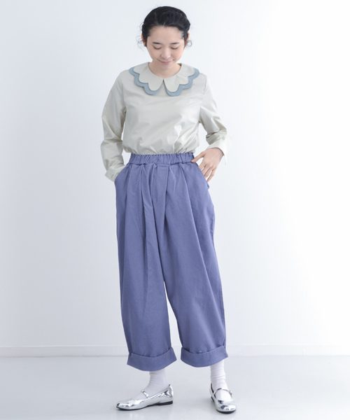 MERLOT（メルロー）の「裾ダブルスーパーワイドパンツ2135（その他パンツ・レディース・ベージュ/ネイビー/オレンジ/オフホワイト/ブルー/ブラウン/ホワイト系その他/ライトブルー/ブラック・FREE）」の17枚目の写真