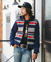 HYSTERIC GLAMOUR | ジャカードボーダー 切替ファーマーズJK(ブルゾン)