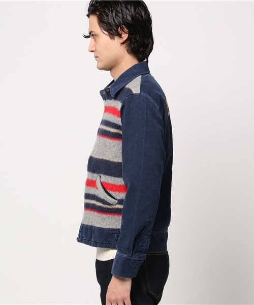 HYSTERIC GLAMOUR（ヒステリックグラマー）の「ジャカードボーダー 切替ファーマーズJK（ブルゾン・メンズ・グレー系その他/チャコールグレー・SMALL/MEDIUM/LARGE）」の17枚目の写真