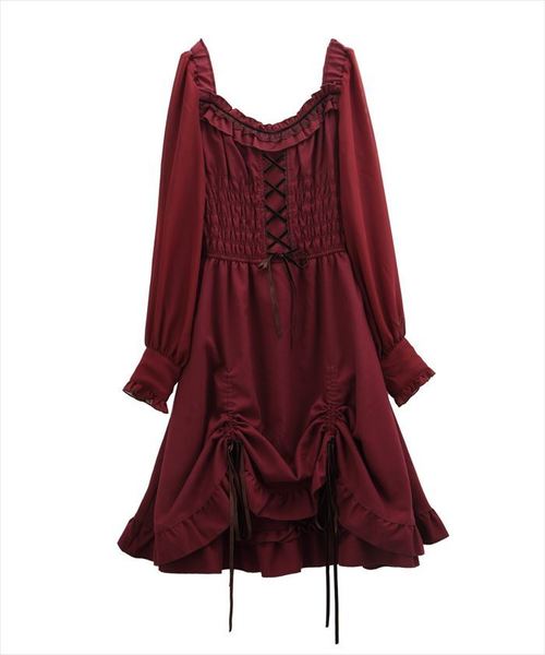 Axes Femme アクシーズファム の レースアップデザインワンピース ワンピース Wear