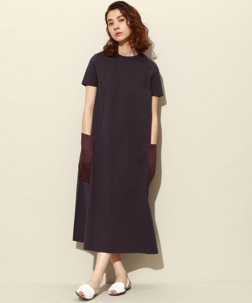 UNITED ARROWS（ユナイテッドアローズ）の「SFL カット コンビワンピース■■■◆（ワンピース・レディース・ホワイト/ブラック/イエロー/パープル/ネイビー・FREE）」の4枚目の写真
