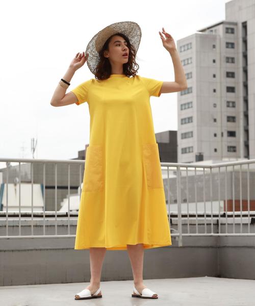 UNITED ARROWS（ユナイテッドアローズ）の「SFL カット コンビワンピース■■■◆（ワンピース・レディース・ホワイト/ブラック/イエロー/パープル/ネイビー・FREE）」の5枚目の写真