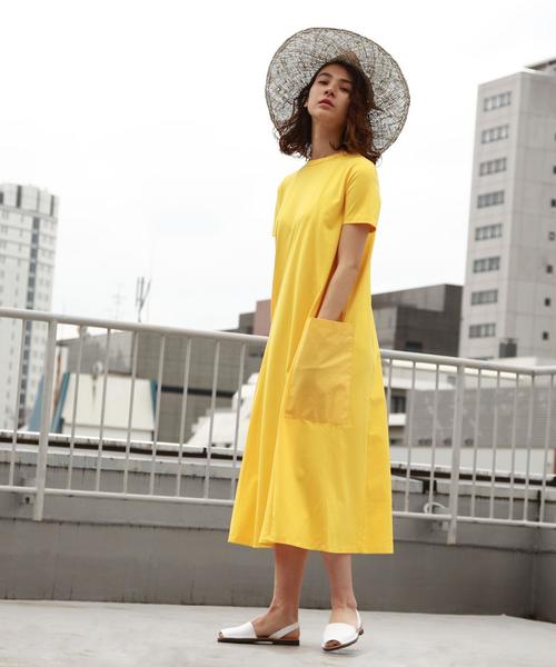 UNITED ARROWS（ユナイテッドアローズ）の「SFL カット コンビワンピース■■■◆（ワンピース・レディース・ホワイト/ブラック/イエロー/パープル/ネイビー・FREE）」の18枚目の写真