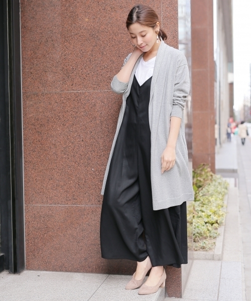 LEPSIM（レプシィム）の「14Gマシンウォッシャブルショールカーディガン　747288（カーディガン/ボレロ・レディース・カーキ/ダークネイビー/トップグレー/オフホワイト・MEDIUM/LARGE）」の7枚目の写真