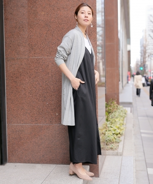 LEPSIM（レプシィム）の「14Gマシンウォッシャブルショールカーディガン　747288（カーディガン/ボレロ・レディース・カーキ/ダークネイビー/トップグレー/オフホワイト・MEDIUM/LARGE）」の8枚目の写真