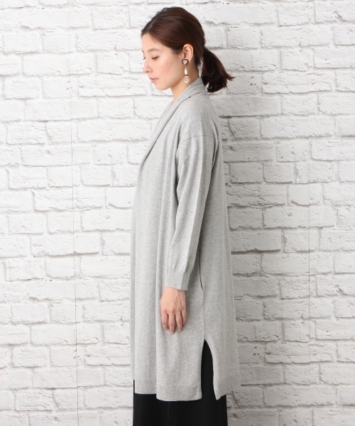 LEPSIM（レプシィム）の「14Gマシンウォッシャブルショールカーディガン　747288（カーディガン/ボレロ・レディース・カーキ/ダークネイビー/トップグレー/オフホワイト・MEDIUM/LARGE）」の13枚目の写真