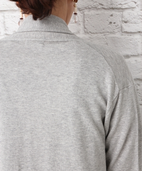 LEPSIM（レプシィム）の「14Gマシンウォッシャブルショールカーディガン　747288（カーディガン/ボレロ・レディース・カーキ/ダークネイビー/トップグレー/オフホワイト・MEDIUM/LARGE）」の21枚目の写真