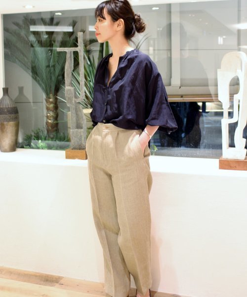 plage（プラージュ）の「《追加2》P/リネン ボリュームスリーブブラウス◆（シャツ/ブラウス・レディース・ホワイト/ネイビー/イエロー系その他・FREE）」の13枚目の写真