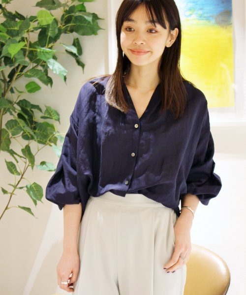 plage（プラージュ）の「《追加2》P/リネン ボリュームスリーブブラウス◆（シャツ/ブラウス・レディース・ホワイト/ネイビー/イエロー系その他・FREE）」の17枚目の写真